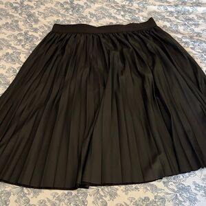 Torrid Black Faux Leather Pleated Skirt